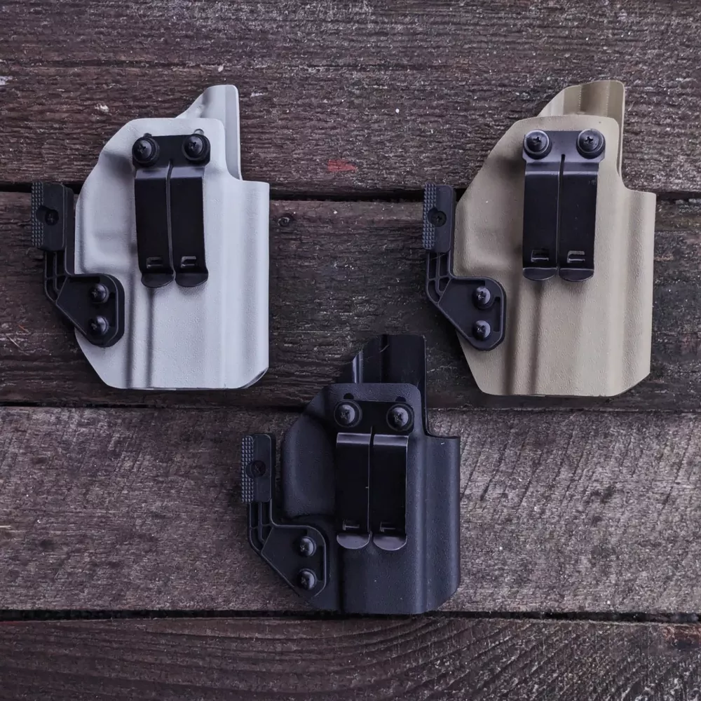 Clip side of an IWB Kydex Holster
