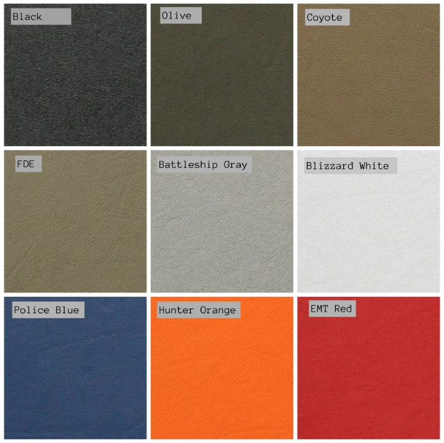 Available kydex colors